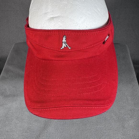 PING Hat Visor Strap Back Mens One Size Red Golf Sun Embroidered Pingman - Picture 1 of 11